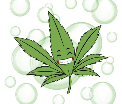 Bud leaf with soapy suds